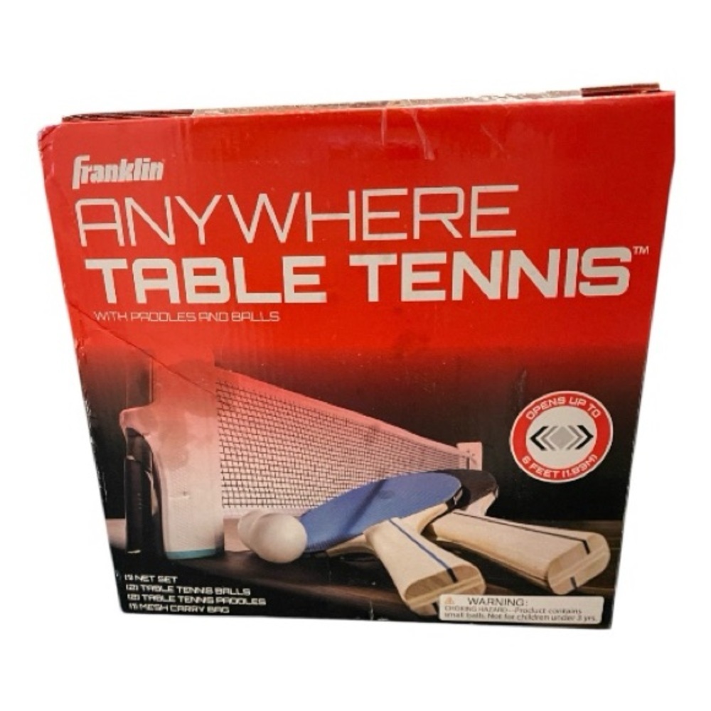 Franklin Anywhere Table Tennis Set - Blue and White